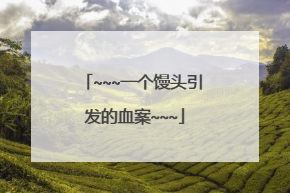 ~~~一个馒头引发的血案~~~